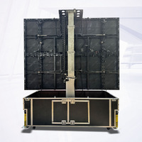 Écran LED pliable portable JCT PFC-10M, panneau publicitaire intérieur/extérieur, levage hydraulique, IP65, 600cd/m, pour magasin de détail