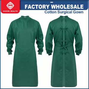 Hubei Haixin coton unisexe longue robe chirurgicale lavée réutilisable CE lavable médecin hôpital opération médecine vêtements en gros - Product Image 2
