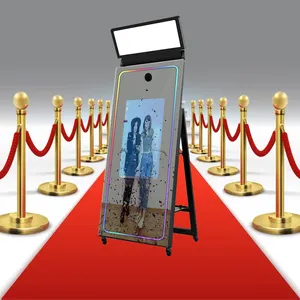 2023 yeni ayna fotoğraf kabini Diy ayna Photobooth taşınabilir Selfie dijital düğün fotoğraf kabini makinesi