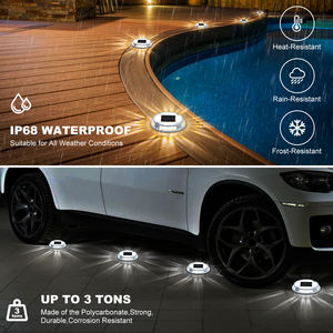 Уличные лестные огни водонепроницаемые Ландшафтные светодиодные Подземные Светильники солнечные настенные светильники - Product Image 3