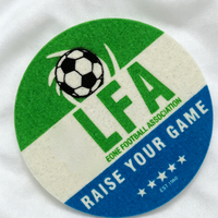 Écussons personnalisés en gros pour clubs de football, logo en tissu floqué doux au toucher pour vêtements et chapeaux