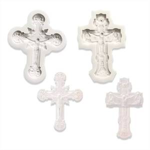 Cross-shaped DIY religious-themed craft resin casting decorative cross <b>silicone</b> candle mold - Product Image 6