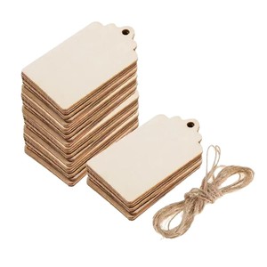 Étiquettes artisanales en bois en forme d'œuf Holiford, 5 tailles avec trou pour décorations de Pâques, fournitures de fête - Product Image 4