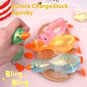 ของเล่นบีบคลายเครียดรูปเป็ดน่ารัก Aurora Chong EVA Duck Net สำหรับแก้เบื่อในที่ทำงาน ของขวัญสุดฮิต ของเล่นบีบแก้เครียด - Product Image 3
