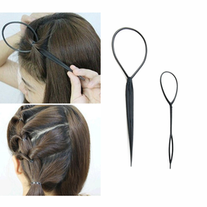 ยอดนิยม 2 pcs หางม้า <span class=keywords><strong>Creator</strong></span> พลาสติก Loop เครื่องมือจัดแต่งทรงผม Black Topsy <span class=keywords><strong>Pony</strong></span> topsy Tail คลิปผมจัดแต่งทรงผมเครื่องมือแฟชั่น