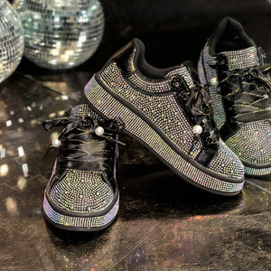 Zapatos Casuales de Diseñador con Pedrería Brillante al por Mayor, Zapatos de Moda para Mujer con Cordones, Antideslizantes, Resistentes y de Lujo para Caminar, Primavera-Verano - Product Image 6