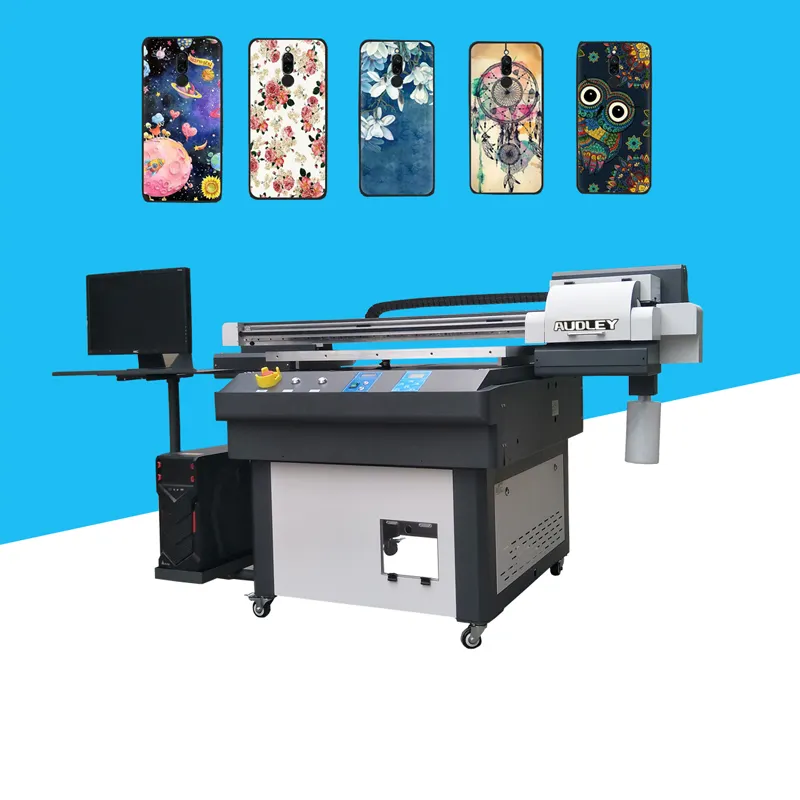 UV9060 Flatbed UV printing machine, cheaper UV printer with 2heads or 3heads