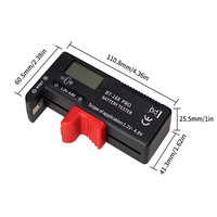 AA AAA Indicateur de capacité de la batterie 18650 Testeur de niveau de batterie au lithium Volt Monitor Detector Storage Box Holder Case