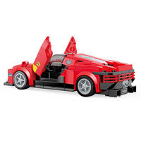 Cadeau d'anniversaire pour enfants COGO, voiture de course technique, blocs de construction, jouets de voiture de sport