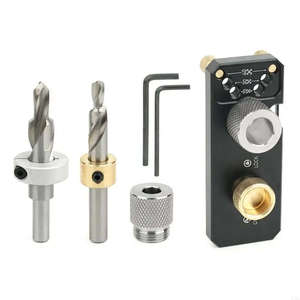 Gabarit de perçage universel en aluminium pour profilés de séries 20/30/40, guide de perçage et d'évasement M6/M8 pour meubles DIY - Product Image 1
