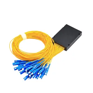 FTTH EPON GPON PLC Splitter 1:2 1:4 1:8 1:16 1:32 ABS kaset kutusu PLC Splitter 2.0mm 3.0mm Fiber optik FBT çoğaltıcı splitter