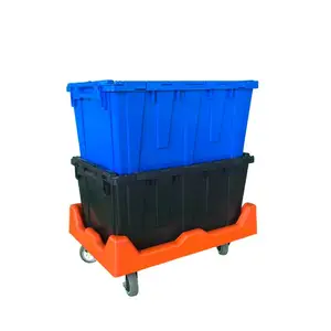 Heavy Duty Stackable Plastic Attached Lid Container