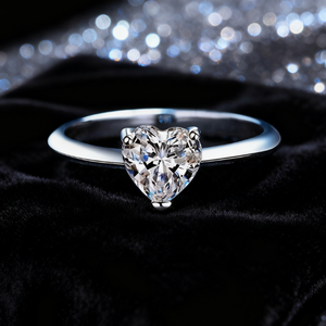 Bán Buôn Đơn Giản Tình Yêu S925 Sterling Silver <span class=keywords><strong>Heart</strong></span> <span class=keywords><strong>Cut</strong></span> 1 Caratvvs D Màu Moissanite Đề Nghị Engagement <span class=keywords><strong>Ring</strong></span> Cho Phụ Nữ - Product Image 1
