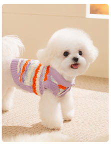 Herbst Winter Warmer Woll-Hundepullover Vintage Jacquard-Muster Bequeme Weiche Strickware für Kleine und Mittlere Haustiere Weihnachten Halloween - Product Image 2