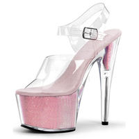 Sandales d'Été à Talons Hauts de 17 cm pour Femme, Chaussures Bout Ouvert pour Banquet, Soirée, Pole Dance et Sexy Striptease, Plateforme Bout Ouvert