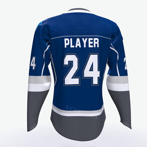 เสื้อเจอร์ซีย์ฮอกกี้น้ำแข็งขนาดใหญ่พิเศษเสื้อเจอร์ซีย์ทีมไม่มีลายพิมพ์โลโก้ออกแบบได้ตามต้องการ - Product Image 4