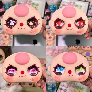 Trois visages de poupée pour bébé, remplacement de visage pour poupées, plaques de visage avec des yeux surprenants, sable mouvant, yeux 3D pour 100%, 200%, 400% - Product Image 3