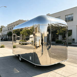 Custom Coffee Cart Stainless Steel Kiosk Outdoor Coffee Cart Stainless Steel Mobile Cafe Truck Bubble Tea Food Truck - Product Image 6