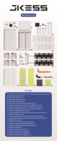 Kits de boîtier de batterie esclave HV JKESS EU à expédition rapide 16S 51.2V LiFePO4 avec équilibrage actif BMU BMS CCS RS485 6U 15kWh 280AH