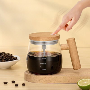 Taza de Café Automática con Mezclador Eléctrico de Vidrio de Borosilicato de Alta Calidad Emerit 2026, Taza Mezcladora Automática para Café, Proteína <span class=keywords><strong>en</strong></span> <span class=keywords><strong>Polvo</strong></span> y <span class=keywords><strong>Leche</strong></span> - Product Image 2