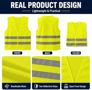 60 pièces de gilets de protection respirants pour adultes avec impression de logo personnalisée - Product Image 4