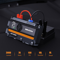 Démarreur de saut de batterie de voiture portable et gonfleur de pneu avec pompe à air 3000a courant de crête pour camions OEM vente en gros