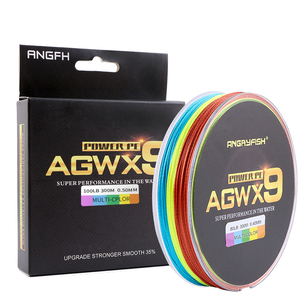 Angryfish Ligne de pêche flottante tressée de haute qualité à 9 brins de 300m pour ruisseau et rivière Usine personnalisée Vente en gros - Product Image 1