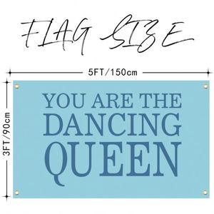 Bandera de poliéster 100D de 3x5 pies con ojales de latón de colores brillantes, diseño 'You Are the Dancing Queen', para decoración exterior - Product Image 3