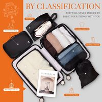 6 pièces lumière Premium valise organisateur sacs ensemble peu encombrant bagages organisateurs étanche voyage essentiel emballage Cubes