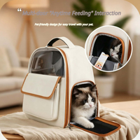 Bolsa de Transporte para Mascotas Resistente al Agua con Múltiples Ventanas de Malla, Mochila de Viaje Portátil para Gatos, para Paseos Diarios al Aire Libre