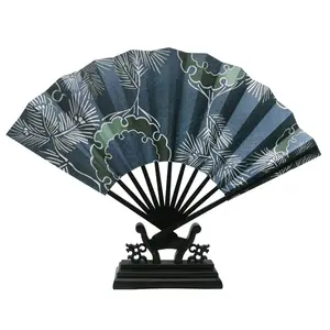Promotional Gift Portable Plastic Hand Held Fan Custom Printed Folding Logo Bamboo Paper
