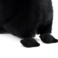 Figurine en peluche corbeau noir