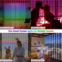 Guirlande lumineuse LED intelligente à 400 LED programmable avec motifs et textes, synchronisation musicale, télécommande, application et contrôleur