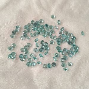 Pierres précieuses de laboratoire de 1 mm à 1,5 mm, couleur Paraiba, taille ronde, pierres synthétiques pour la fabrication de bijoux - Product Image 6