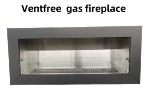 Chimenea de gas reclusa moderna en acabado de acero inoxidable cepillado Quema limpia Instalación de tipo de inserción de Calefacción Eficiente para el hogar - Product Image 5