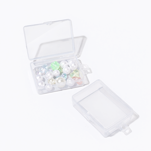Boîte de rangement en plastique transparente, boîte à bijoux rectangulaire pour perles, pièces, organisation de la maison - Product Image 2