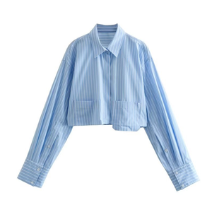 Şeker Rengi Bayan Kısa Stil Bluz - Product Image 1
