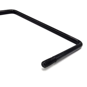 Perno en L de acero con óxido negro Jetto, parcialmente roscado, nivel 8.8, para barras de fijación de barandillas - Product Image 3