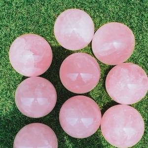 Boule de cristal de Quartz Rose de guérison naturelle de haute qualité grande taille sphère de pierre de cristal rose amour énergie <span class=keywords><strong>âme</strong></span> Globe pour la décoration - Product Image 2