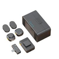 Microphone cravate sans fil double avec suppression du bruit pour vlogging, streaming, vidéo professionnelle compacte et de petite taille
