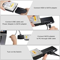 Adaptador USB C a IDE SATA actualizado, lector de disco duro, convertidor de recuperación Ultra, adaptador de disco duro para 2,5/3,5 HDD/SSD HDD