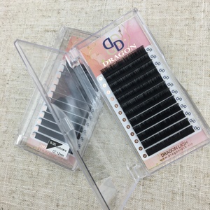 ขนตาปลอมขนมิงค์สีดำเข้มแบบมืออาชีพปรับแต่งโลโก้ได้ง่ายต่อการต่อขนตาแบบพัดลม - Product Image 1