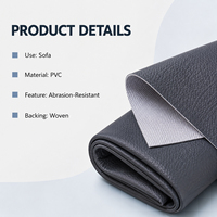 Tissu en cuir PVC durable, cuir synthétique tissé pour les housses de canapé et les matériaux de rembourrage