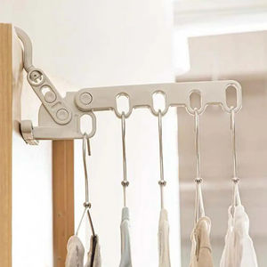 1PCS Foldable Drying Rack Portable Travel Plastic Hanger Indoor Multifunctional Wall Hanging Five Holes Hanger Thick Hanger - Product Image 2