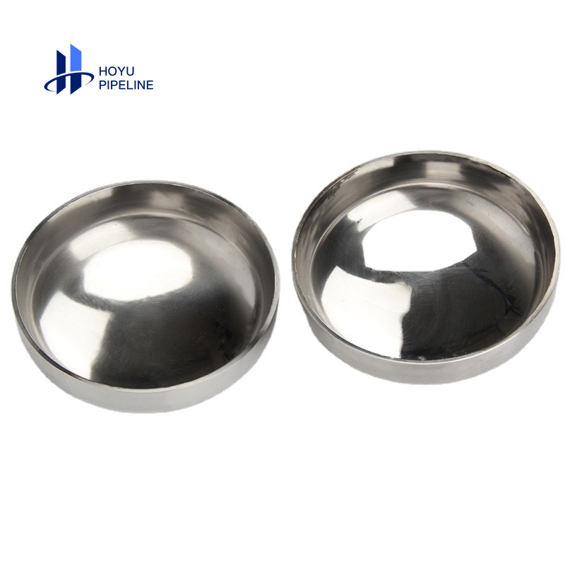 Thép không gỉ torispherical Nắp hàn ống hình elip dished con dấu đầu kết thúc cap orispherical Tank End bao gồm