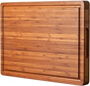 custom tablas de picar multi-purpose meat bamboo wood cut board with juice groove