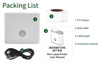 Mini imprimante d'étiquettes thermiques portable sans fil Bluetooth rechargeable multi-usages pour la date de péremption des aliments et des œufs