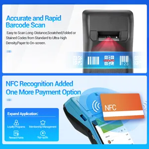 Individuelle 5,5 Zoll Android Handheld Kassenkasten Zahlungsscanner-Maschine Mobile Überweisung Touch-Terminal mit Drucker