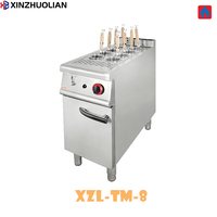 Machine de cuisson automatique de nouilles au gaz commerciale, armoire en acier inoxydable robuste, chaudière 11KW NG/GPL, 8 paniers, nettoyage facile