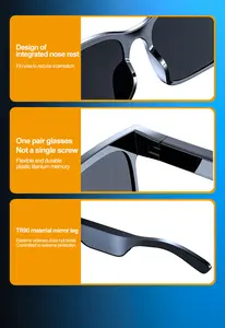 Trending Speaker Headphone Glasses Outdoor Driving Sport Music Eye Glasses Bone Conduction Smart Wireless Bluetooth Sunglasses